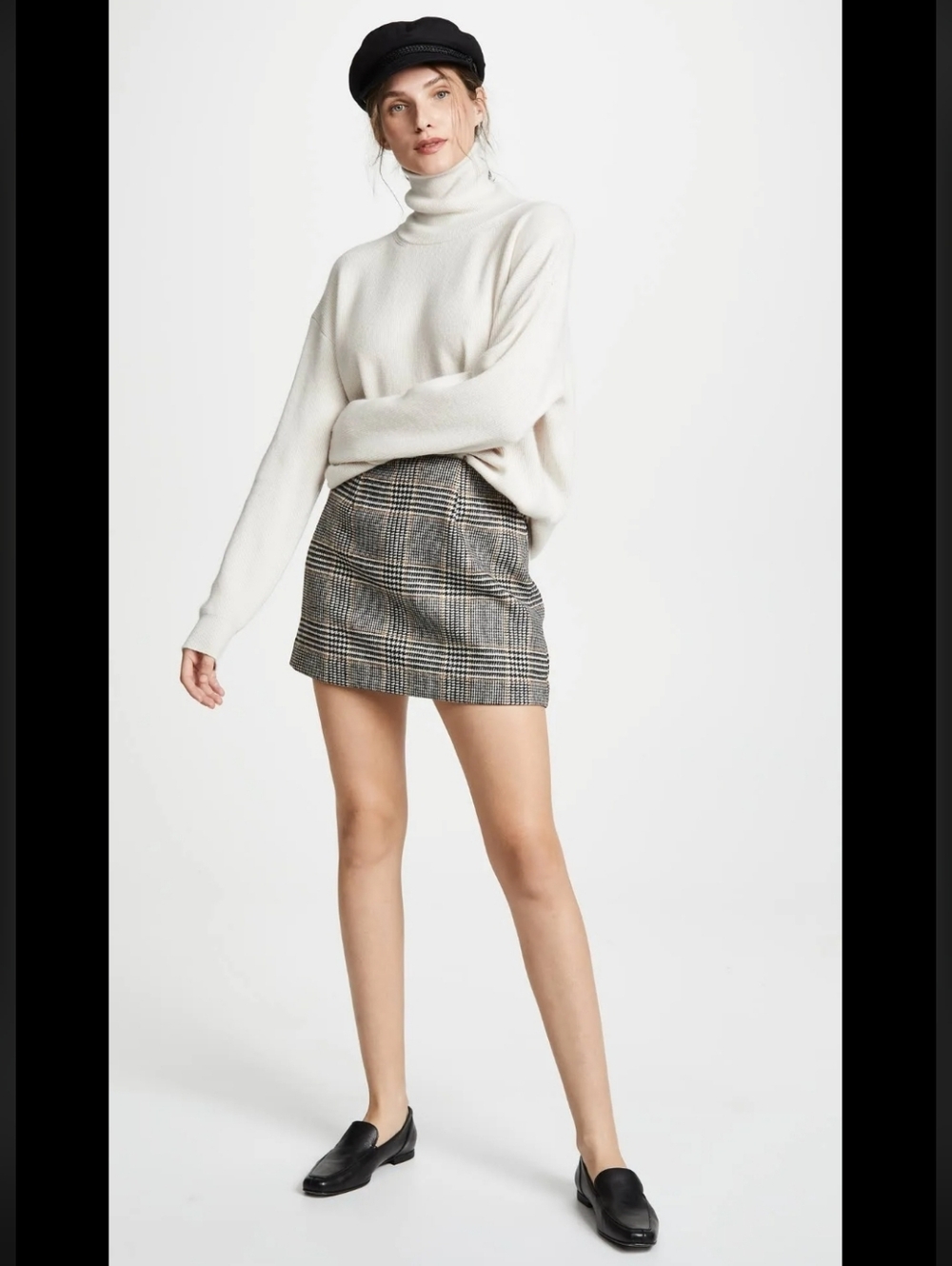 ASTR the Label Raye Skirt Black Plaid